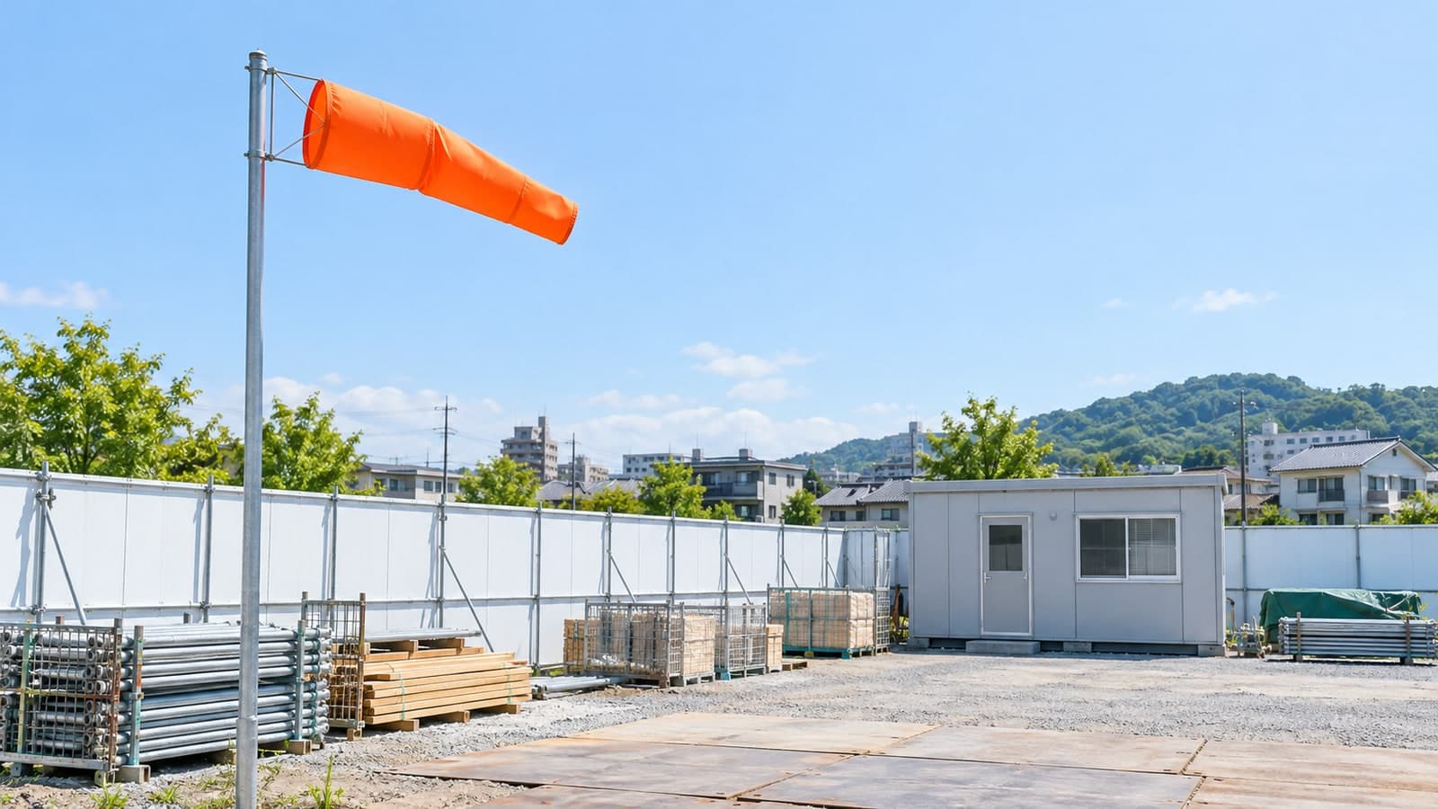 工事現場の強風対策｜作業中止の判断と風速計の選び方