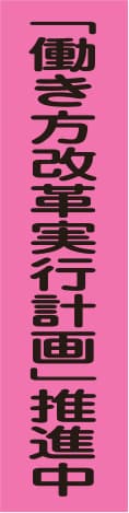 蛍光のぼり旗 PN6（「働き方改革実行計画」推進中）